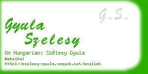 gyula szelesy business card